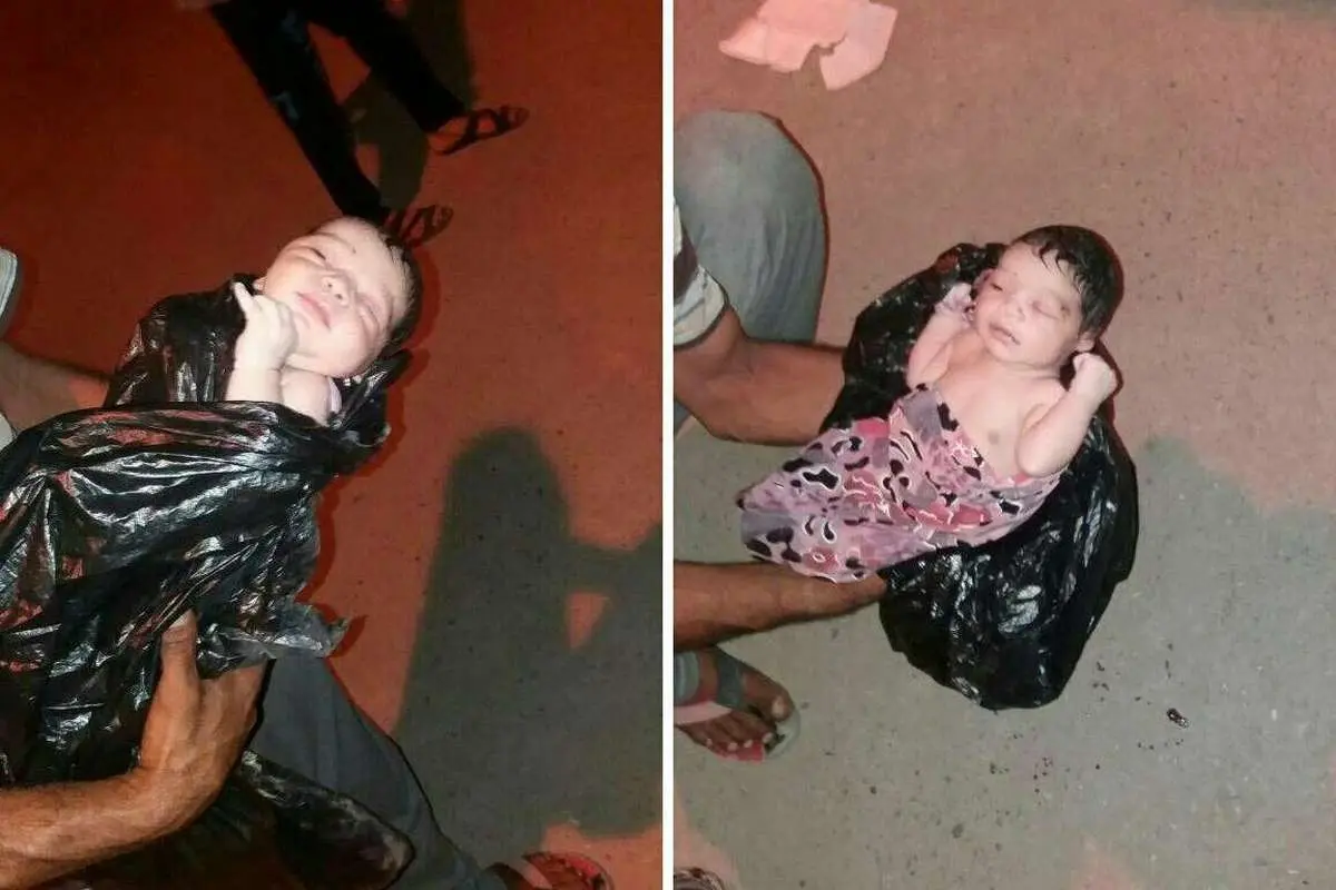 پیدا شدن یک کودک در سطل زباله