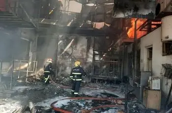 آتش‌سوزی در یک واحد صنعتی «نصیرآباد» رباط‌کریم/ ۴ نفر مصدوم شدند