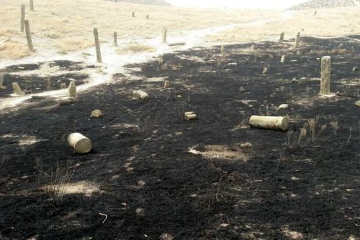 افراد ناشناس گورستان خالد نبی را آتش زدند