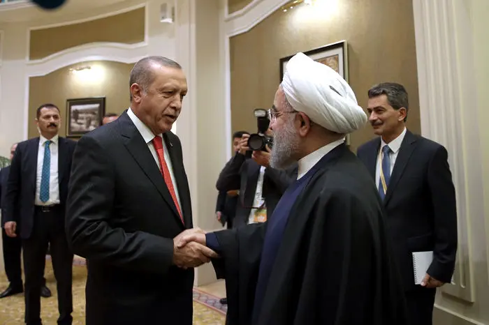 (تصاویر) دیدار روحانی و اردوغان در قزاقستان