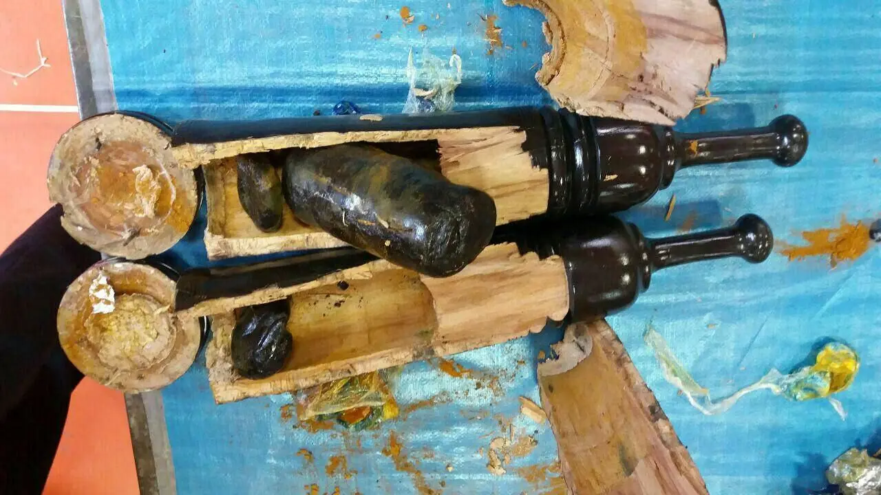 (عکس) جاسازی تریاک در میل باستانی!