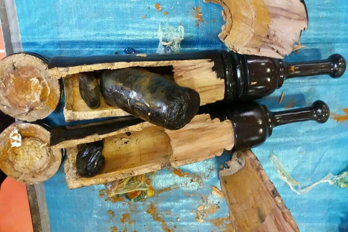 (عکس) جاسازی تریاک در میل باستانی!