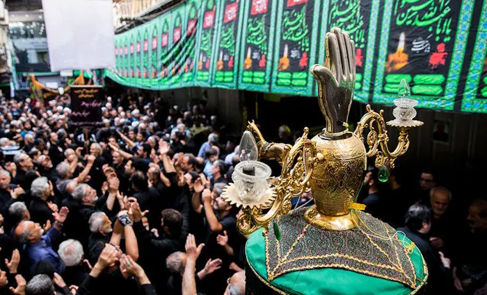 (تصاویر) عزاداری تاسوعای حسینی در بازار تهران