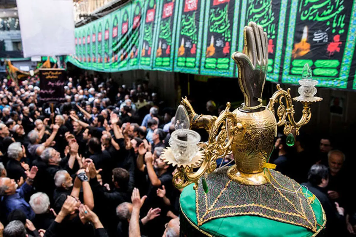 (تصاویر) عزاداری تاسوعای حسینی در بازار تهران