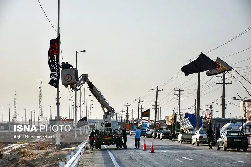 (تصاویر) آماده‌سازی موکب‌های پذیرایی زائران اربعین