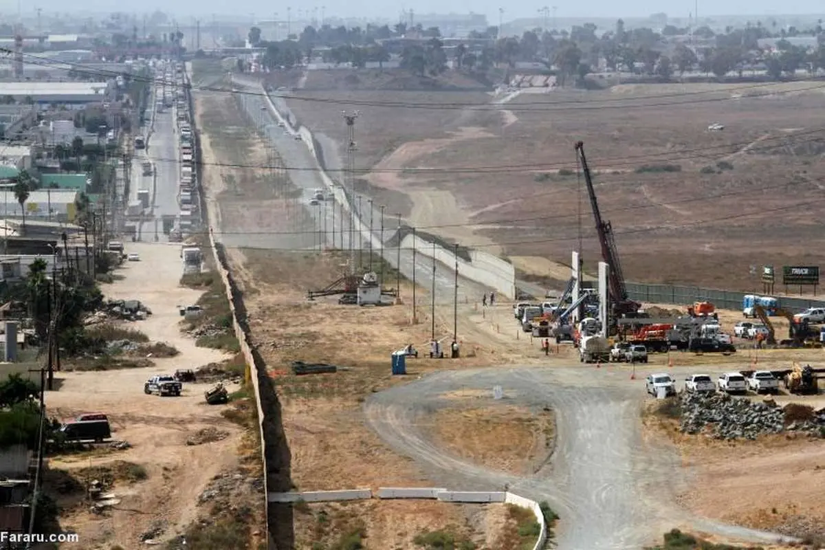 (تصاویر) نمونه اولیه دیوارهای پیشنهادی ترامپ