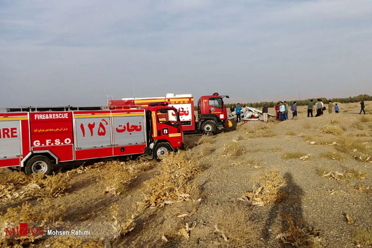 سقوط هواپیمای سبک در گلبهار مشهد
