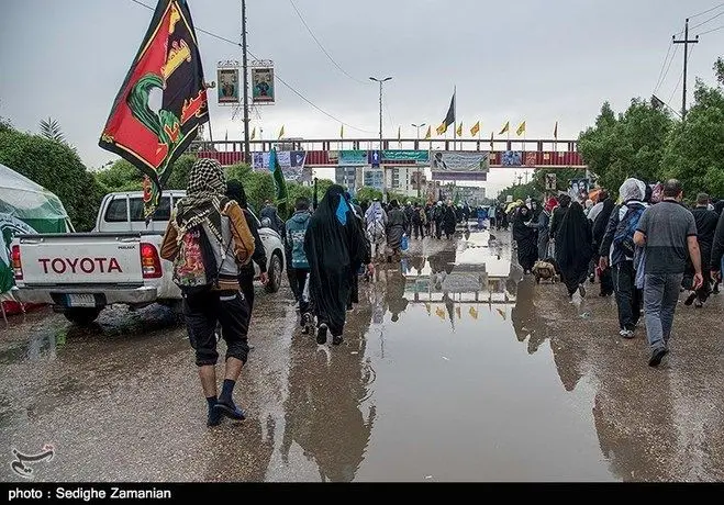 (تصاویر)بارش باران در کربلا