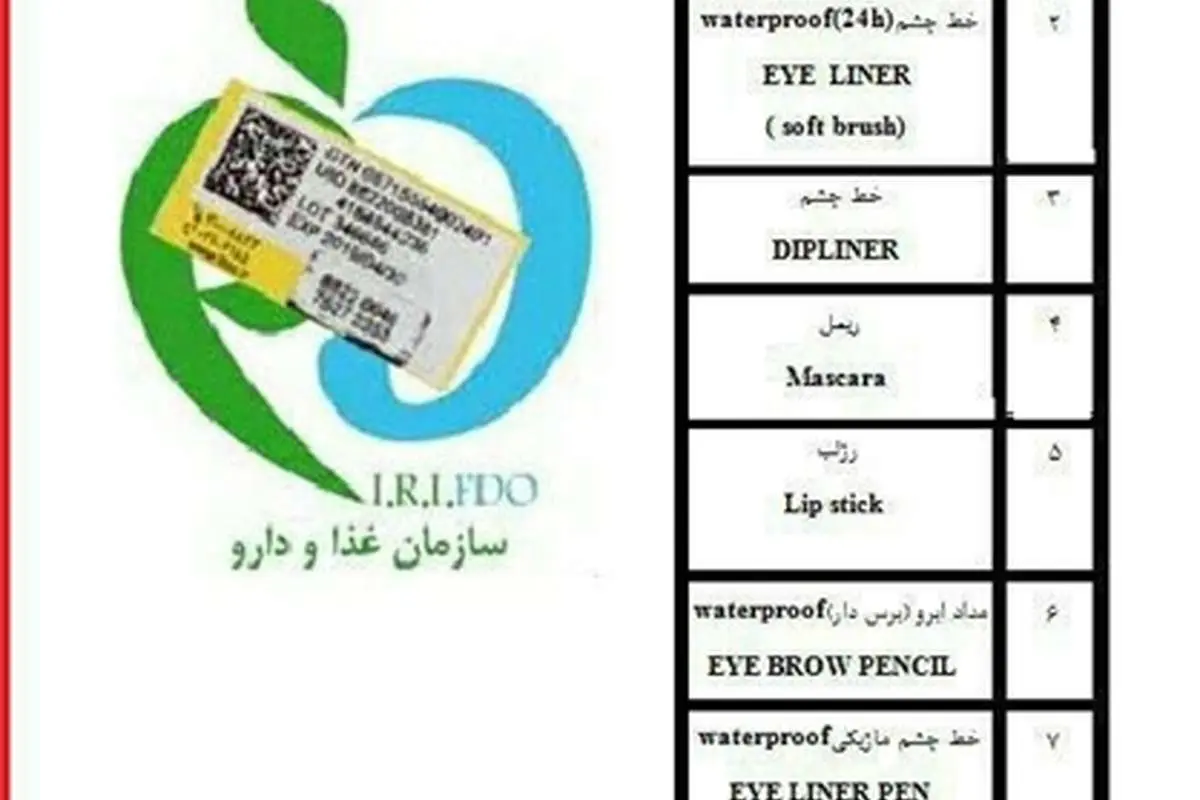 اسامی فرآوردههای آرایشی و بهداشتی غیرمجاز
