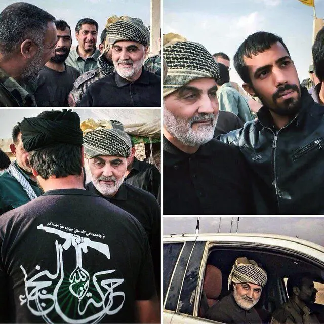 (تصاویر) حضور سردار سلیمانی البوکمال سوریه