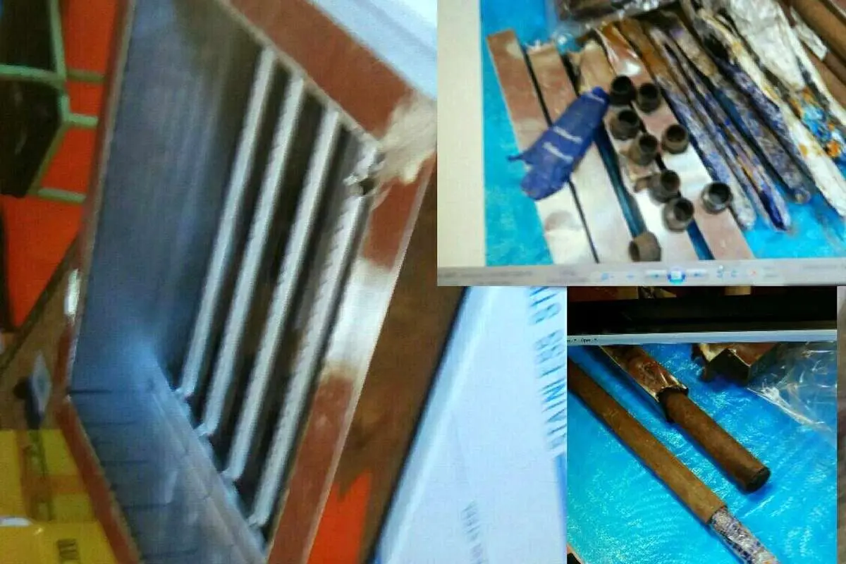 (عکس) کشف تریاک از از لولههای کبابپز