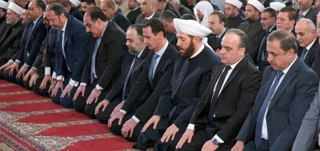 (تصاویر) حضور بشار اسد در مراسم جشن میلاد رسول اکرم (ص)