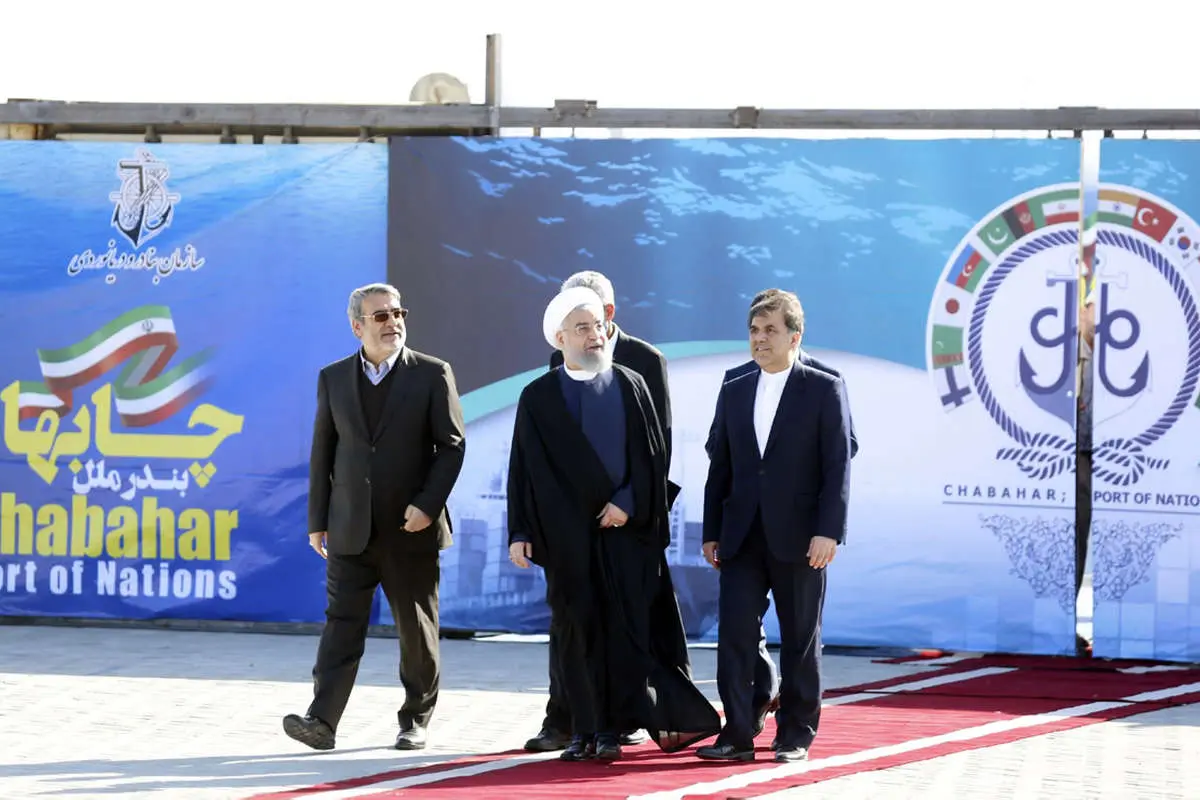 (تصاویر) افتتاح بندر شهید بهشتی با حضور روحانی