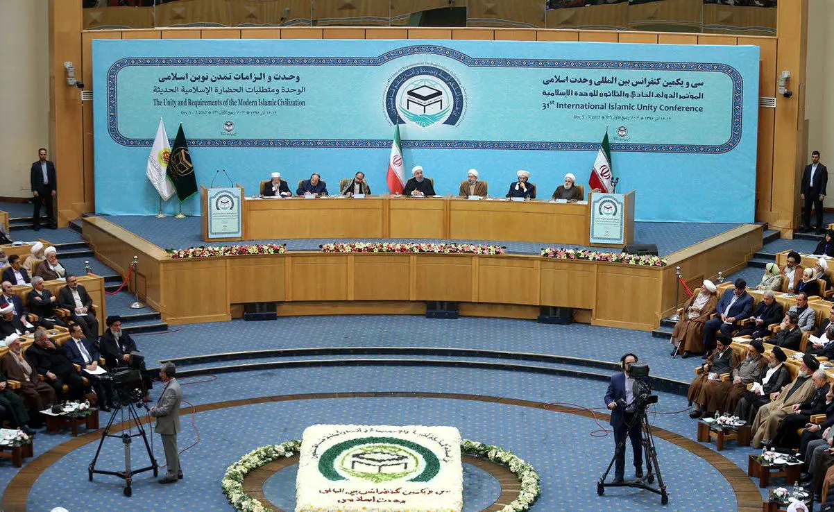 (تصاویر) روحانی در کنفرانس وحدت اسلامی