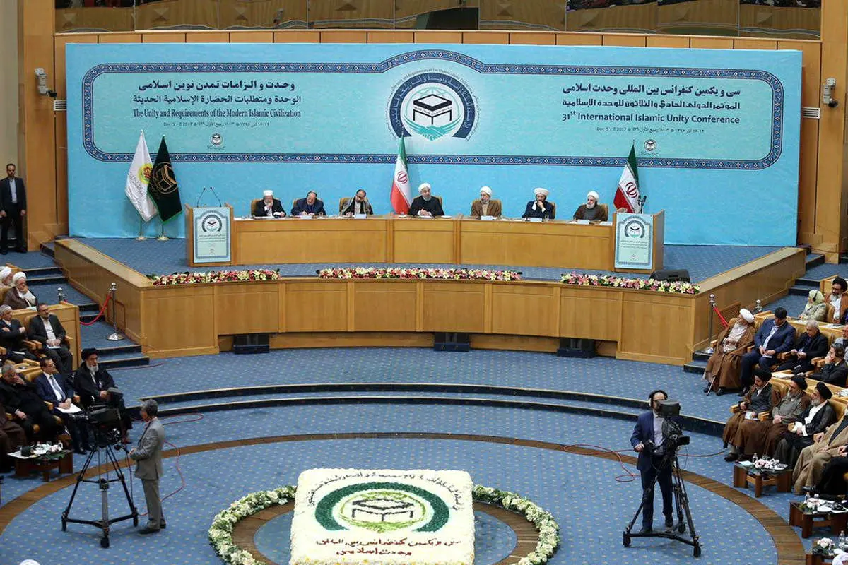(تصاویر) روحانی در کنفرانس وحدت اسلامی
