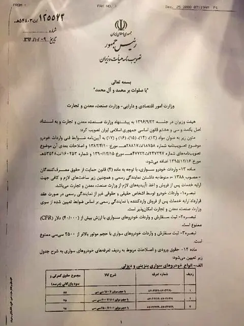 دستورالعمل جدید واردات خودرو اعلام شد