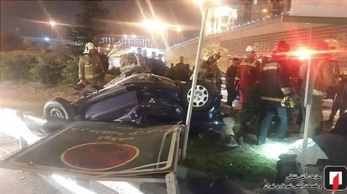(تصاویر) مصدومیت شدید ۳ دختر و یک پسر بر اثر واژگونی ۲۰۶