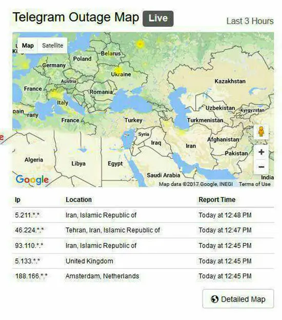 وقوع اختلال در تلگرام در ایران