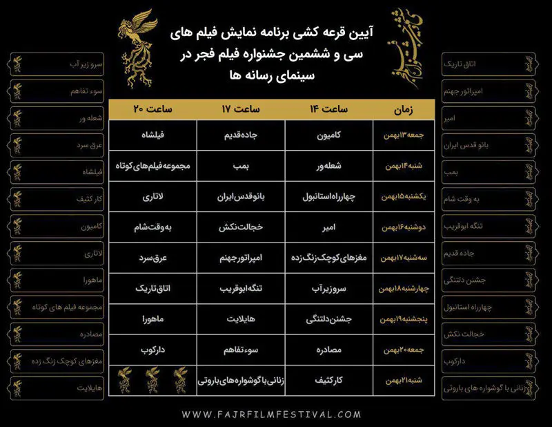 مراسم قرعه‌کشی فیلم‌های جشنواره فیلم فجر