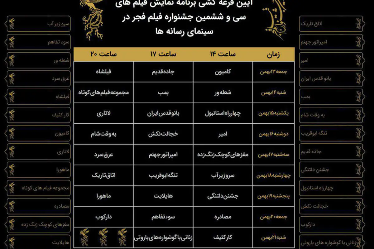 مراسم قرعه‌کشی فیلم‌های جشنواره فیلم فجر