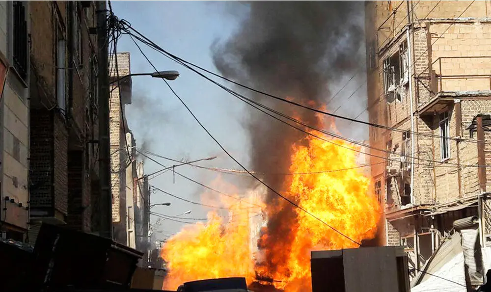 (تصاویر) انفجار خط لوله گاز در اسلامشهر