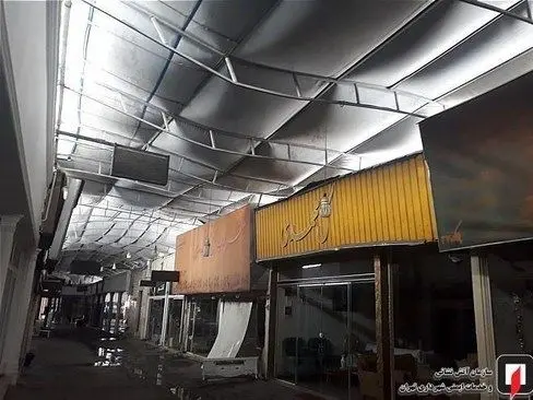 (تصویر) ریزش سقف پاساژی در یافت‌آباد به علت برف