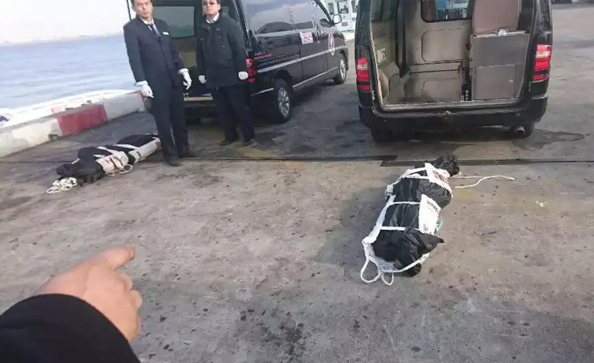 (تصاویر) پیکر دو پرسنل و جعبه سیاه سانچی در شانگهای