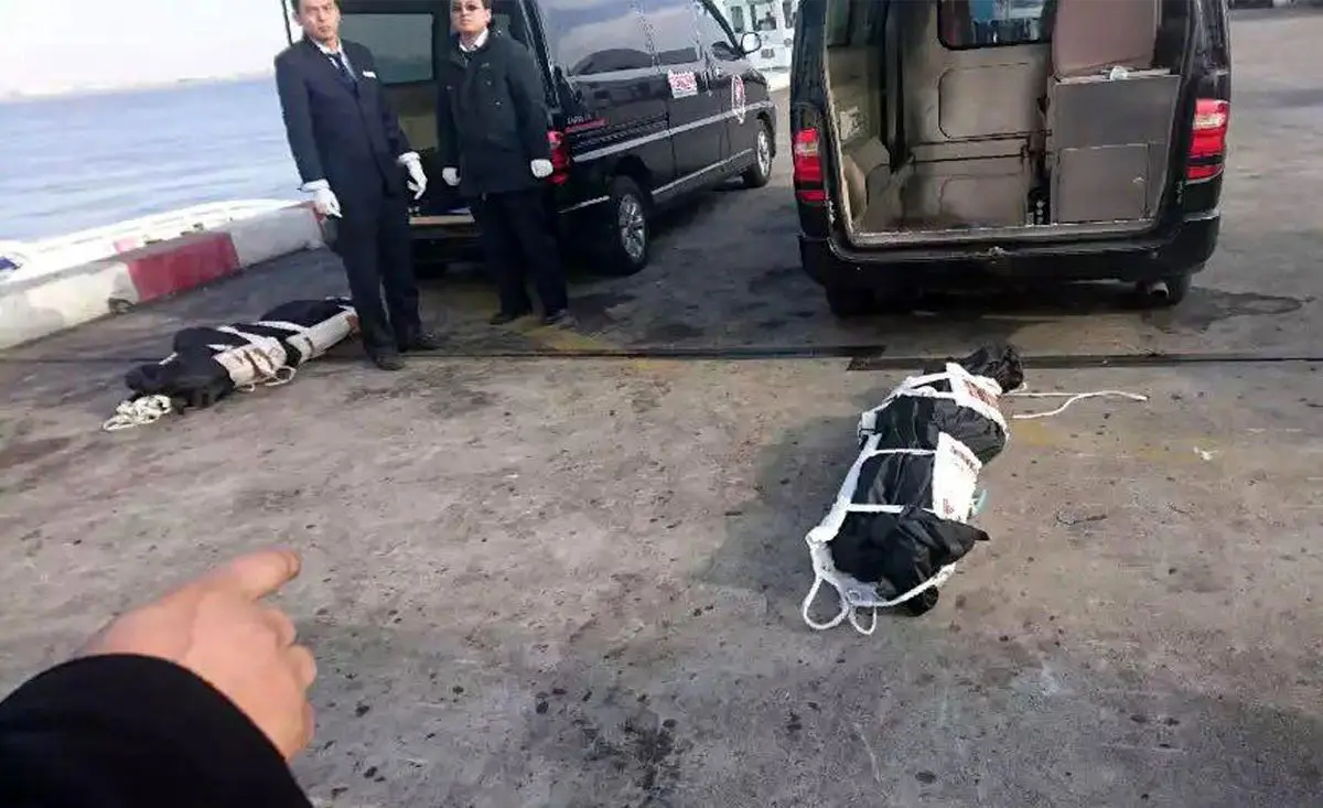 (تصاویر) پیکر دو پرسنل و جعبه سیاه سانچی در شانگهای