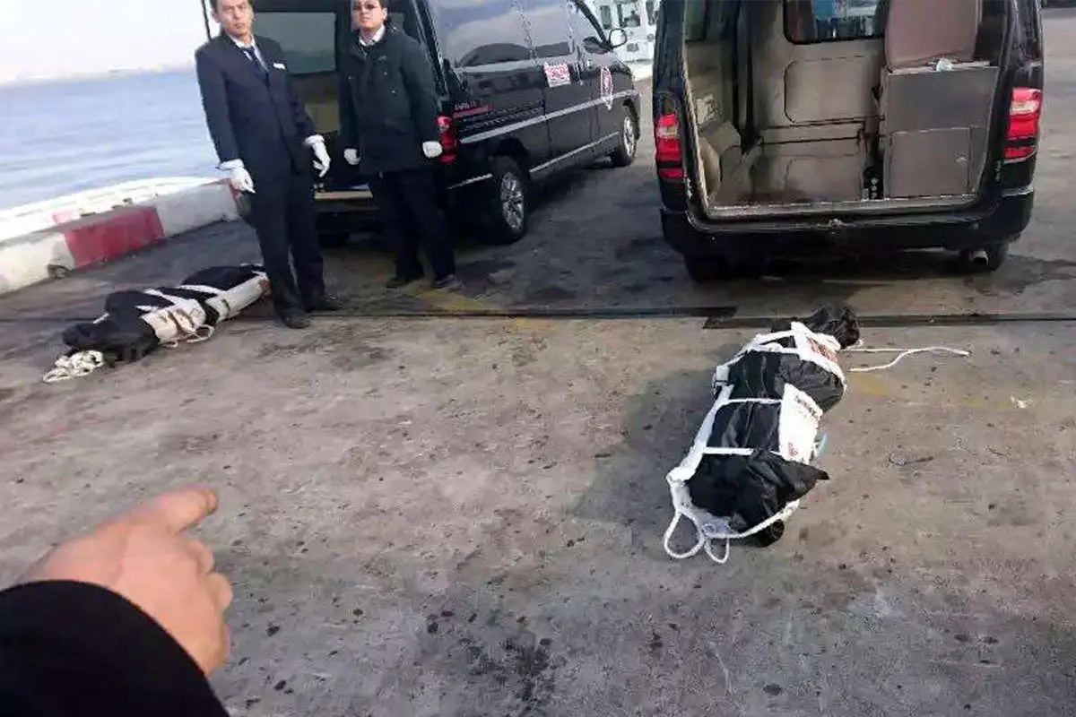 (تصاویر) پیکر دو پرسنل و جعبه سیاه سانچی در شانگهای
