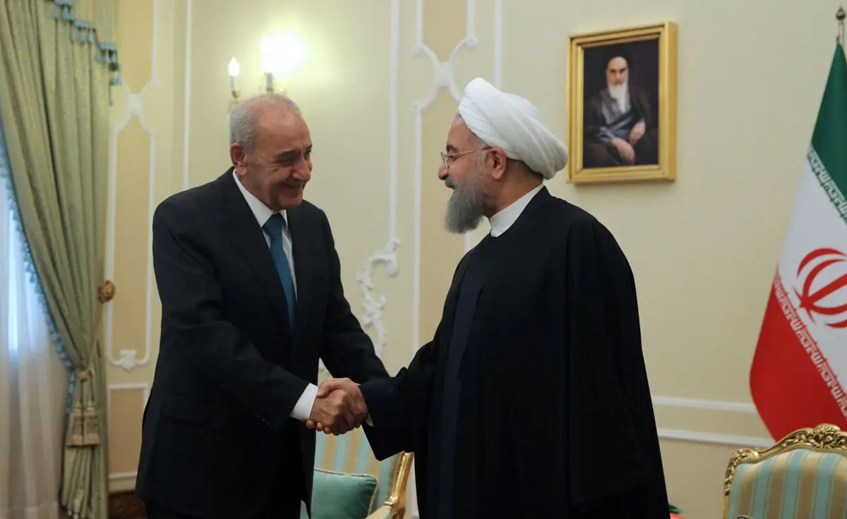 (تصاویر) دیدار رئیسان مجالس عمان و لبنان با روحانی