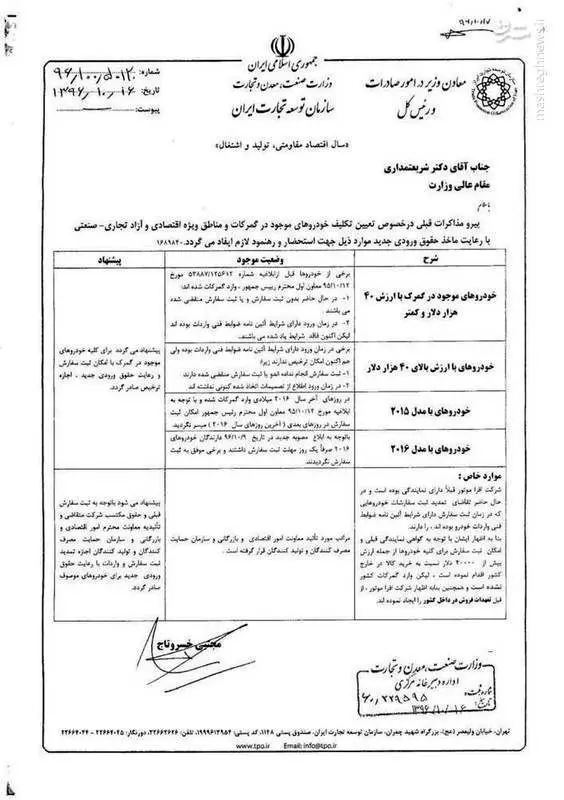 اسناد رانت عجیب برای یک واردکننده خودرو