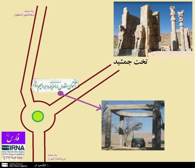جزئیات یک امامزاده‌ در همسایگی تخت جمشید