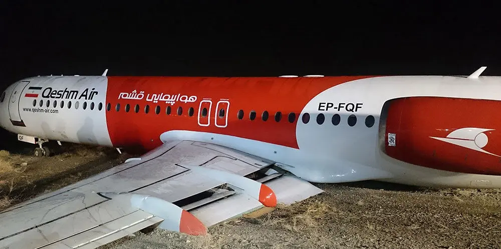 (تصاویر) خارج شدن هواپیما از باند فرودگاه مشهد