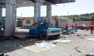 انفجار در پمپ گاز بزرگراه فتح