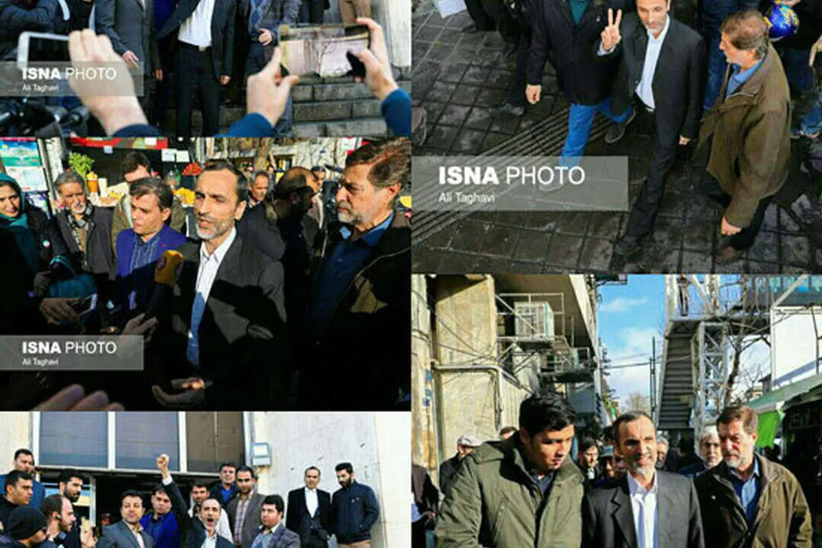احمدینژاد و مشایی مقابل دادگاه بقایی