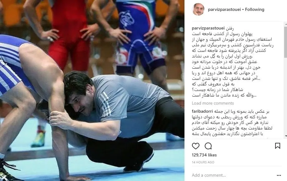 واکنش پرویز پرستویی به استعفای خادم