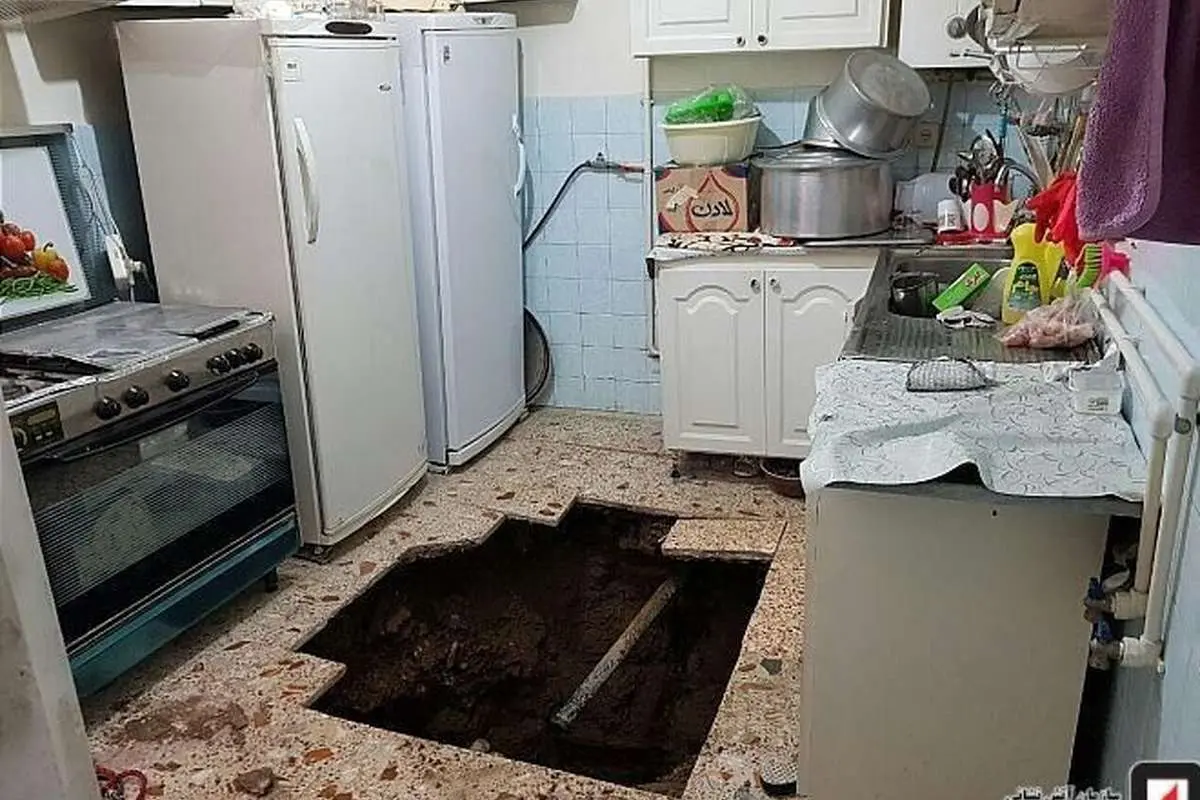 (تصاویر) چاه آشپزخانه زن میانسال را بلعید