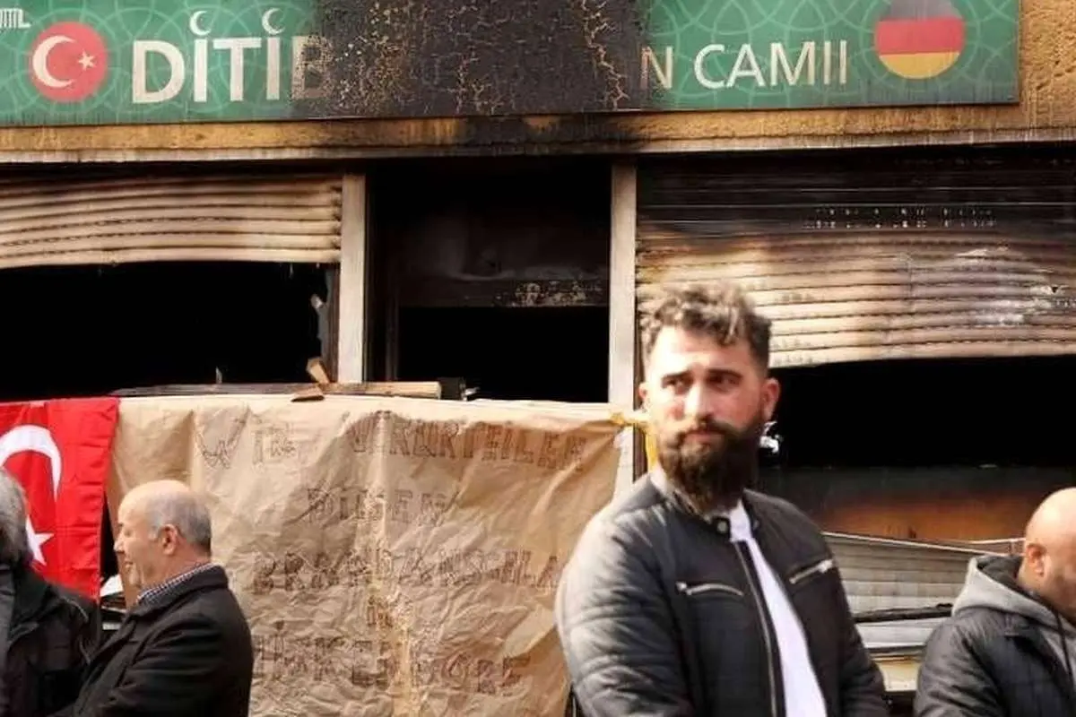 مسجدی در آلمان به آتش کشیده شد