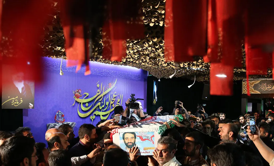(تصاویر) وداع با شهدای ایرانی حمله هوایی اسراییل