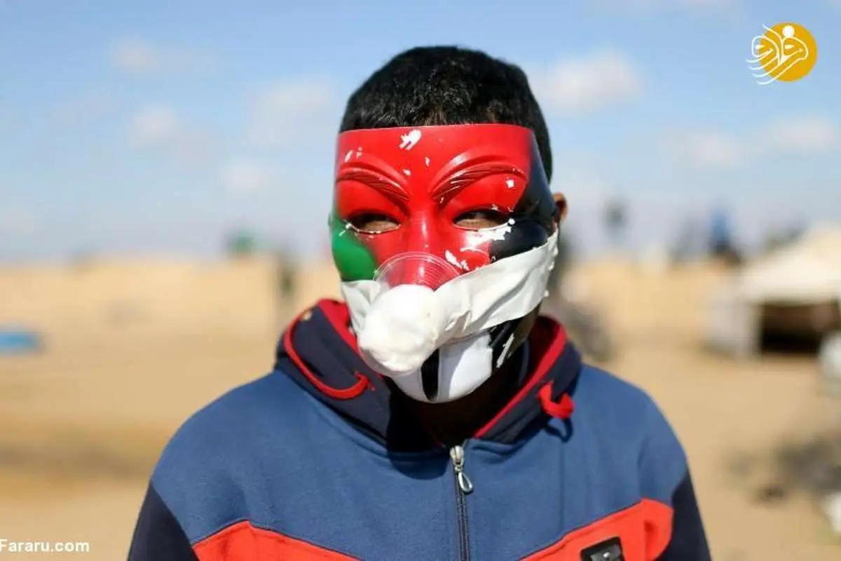 (تصاویر) جنگ پیاز و گاز آشکآور در مرز غزه!