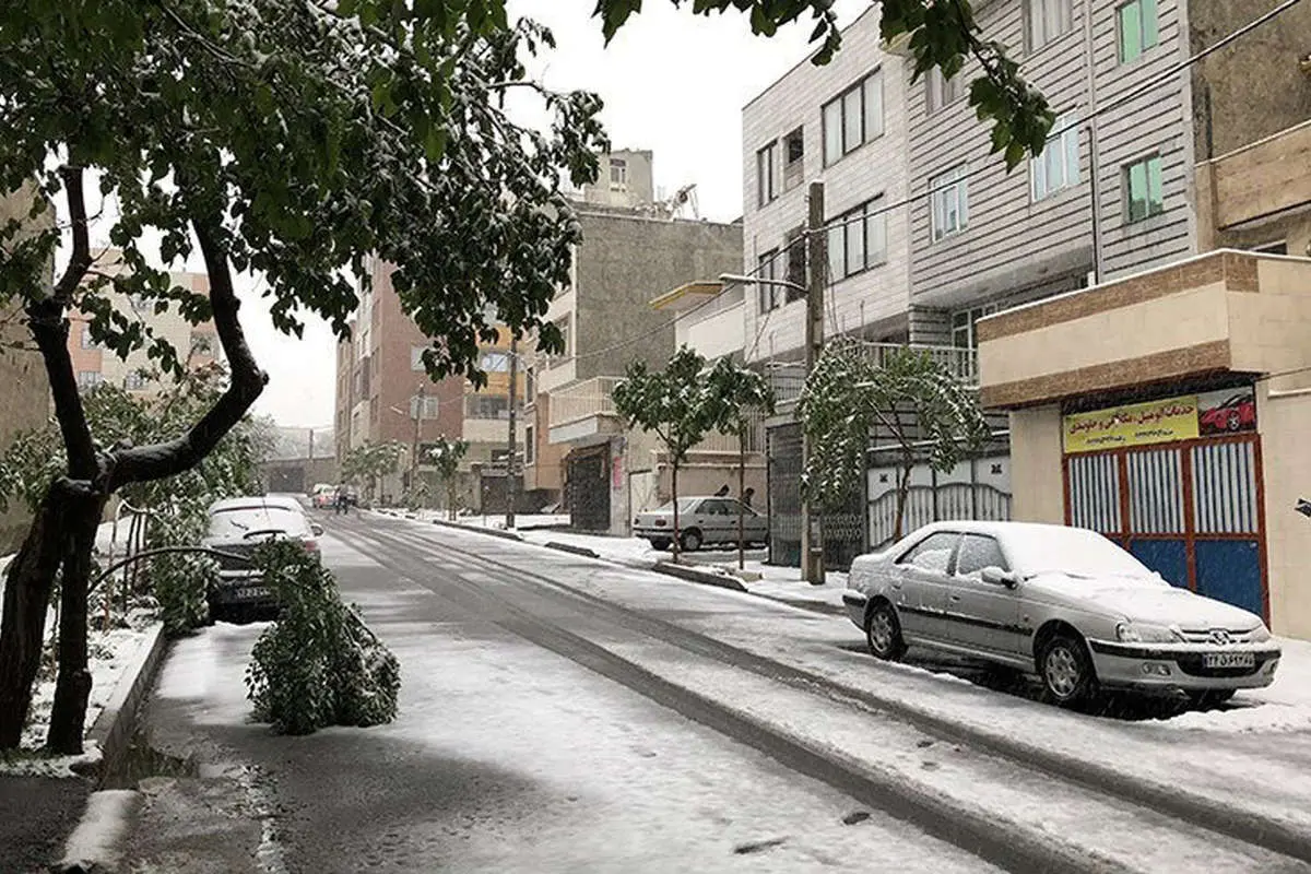 (تصاویر) بارش برف بهاری در کرج