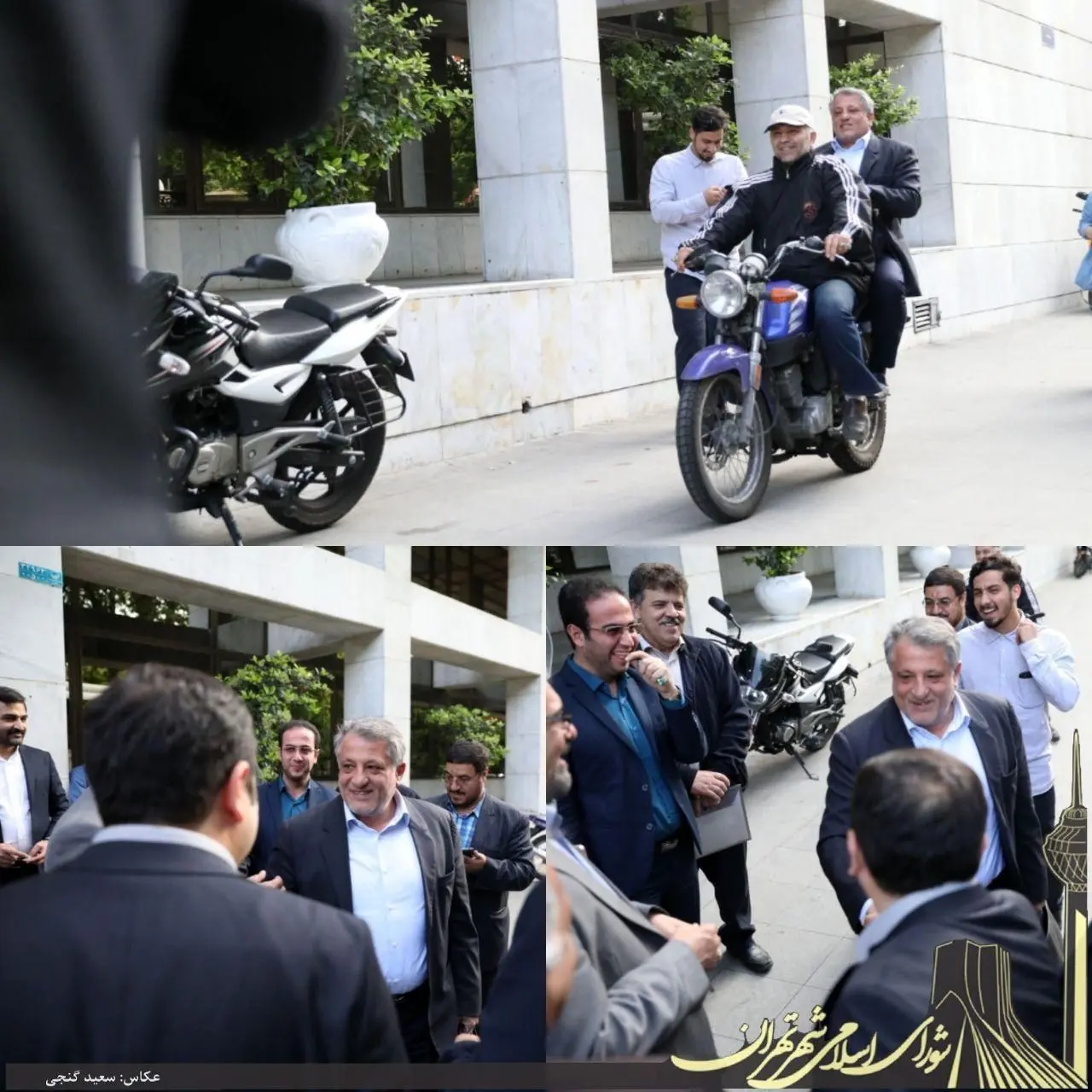 (تصویر) محسن هاشمی سوار بر موتور