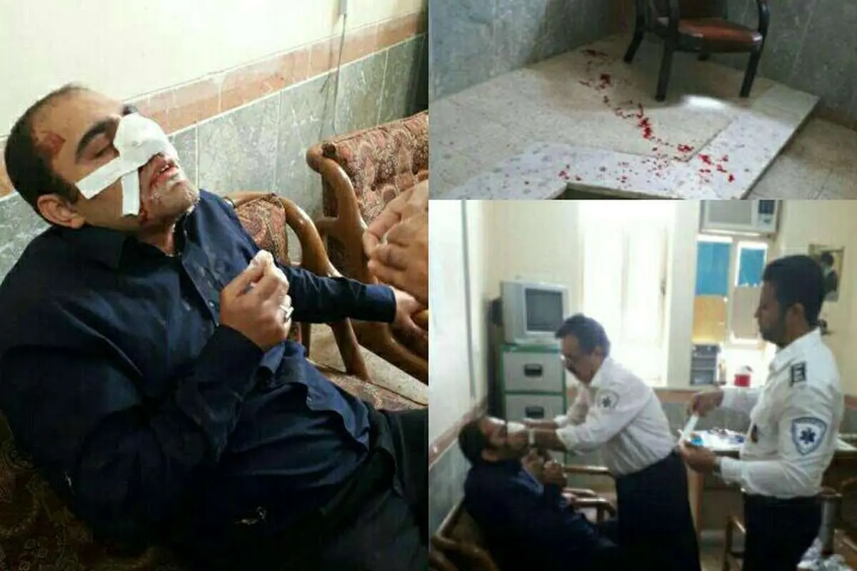(تصویر) کتک زدن یک معلم توسط والدین دانش آموز