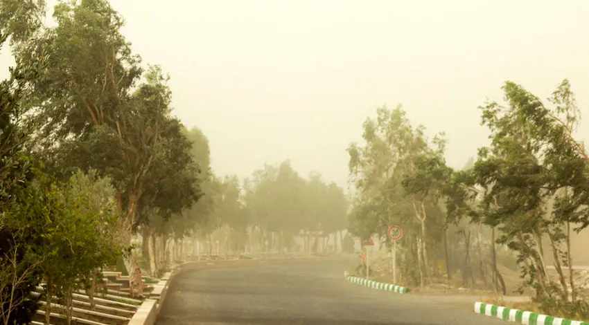 (تصاویر) طوفان گردوغبار در زابل