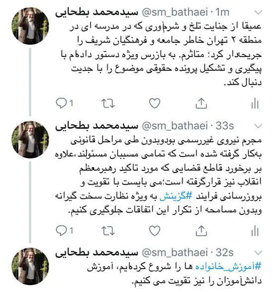 مجرم مدرسه‌ غرب تهران، نیروی غیررسمی بود