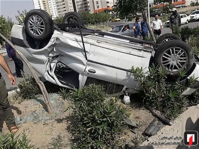 (تصاویر) تصادف شدید در بزرگراه آزادگان