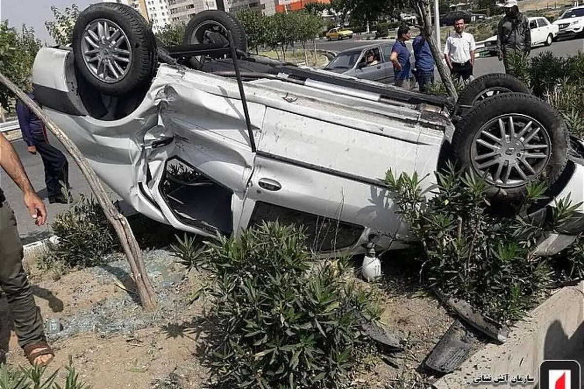 (تصاویر) تصادف شدید در بزرگراه آزادگان