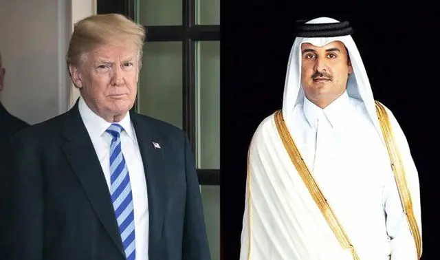 گفتگوی تلفنی امیر قطر و ترامپ