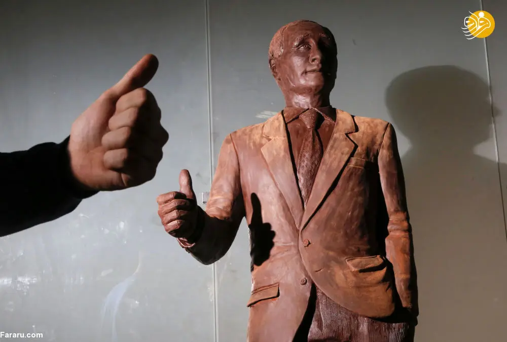 (تصاویر) مجسمه شکلاتی رهبران جهان!