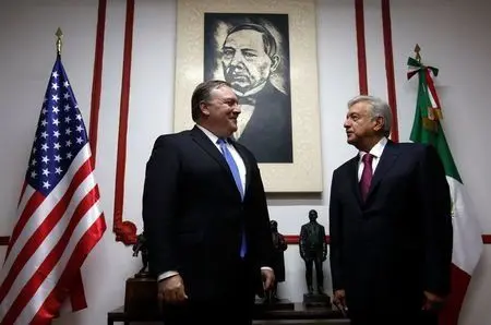 دیدار پمپئو با مسئولان ارشد مکزیک